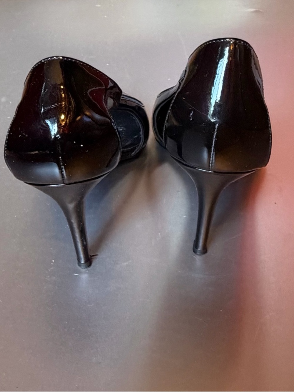 Tamara Mellon Black Patent Pointed Slingback Pumps 37.5 - Picture 5 of 7